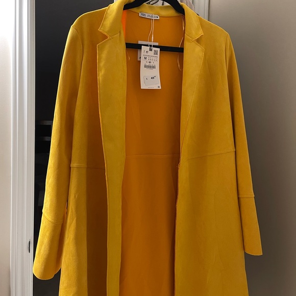Zara Jackets & Blazers - Zara yellow over coat .